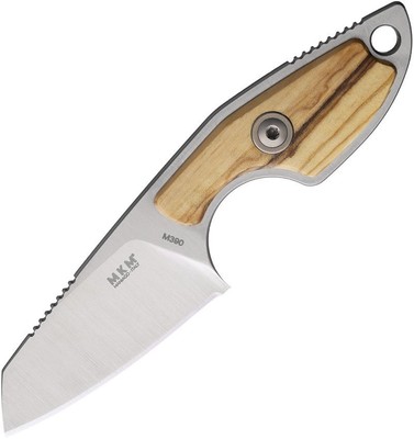MKM-Maniago Knife Makers Mikro 2 Fixed Knife 2'' Bohler M390 Steel Blade Wood