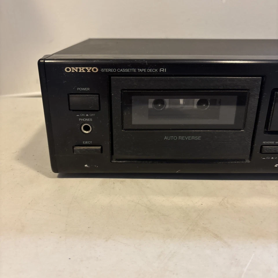 Reproductor de cinta de casete estéreo Onkyo TA-R410 R1 - Se enciende - gira rápido - ¡LEER! Foto 4 de 4