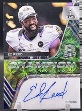 Ed Reed 2020 Panini Spectra Champion Signatures Green Scope /10 #CS-ER Ravens