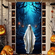 Halloween Door Decorations Front Cover 180 90 cm, Ghost