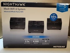 NETGEAR Nighthawk Tri-Band Whole Home Mesh WiFi 6 System (MK73S)    AX3000
