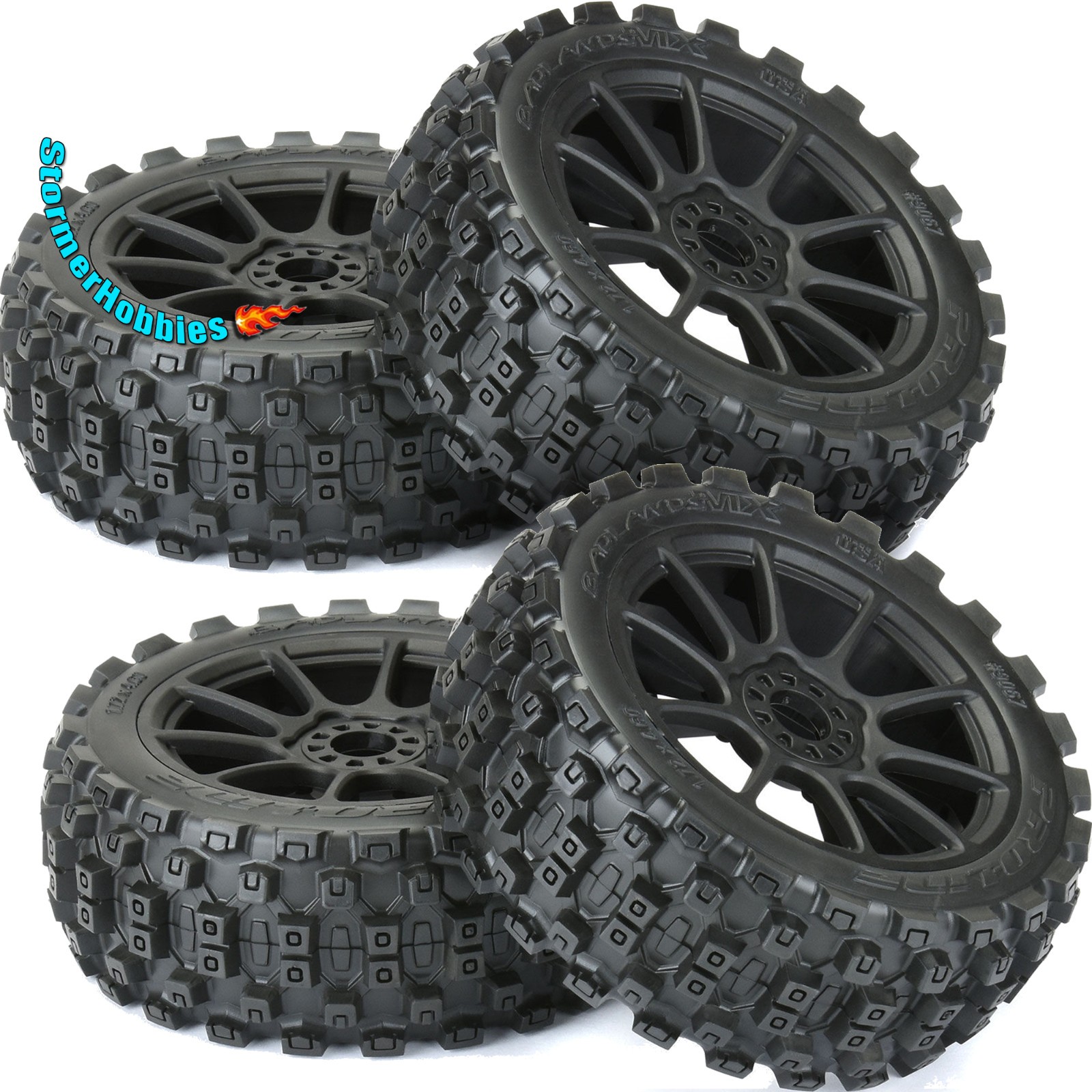 Pro Line 9067-21 Badlands MX Pre-Mounted 1/8 Buggy Tires M2 