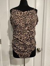 NWT Aqua Green Women's Leopard Print One Piece Swim Suit