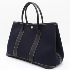 Hermes Garden Party TPM 30 Canvas Leather H Engraved 2004 920046