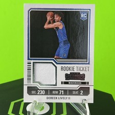2023-24 Panini Contenders - Rookie Ticket Swatches Dereck Lively #RTS-LIV (MEM,