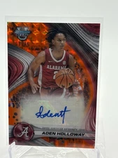 Aden Holloway 2025 Bowman U Best Orange Geometric Auto 7/25