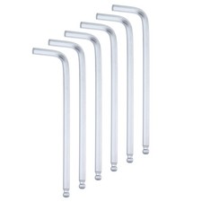 6pcs Ball End Hex Key Wrench 5mm Cr-V L-Shape Hexagon Wrenches Silver