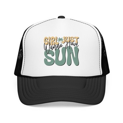 Girl Just Wanna Have Sun Foam Trucker Hat | eBay display picture 2