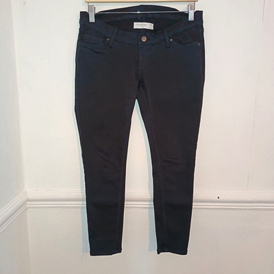 Topshop Damen Jeans schwarz Taille 28 Größe UK 10 Umstandsmode unter Bauch Crop Pedal