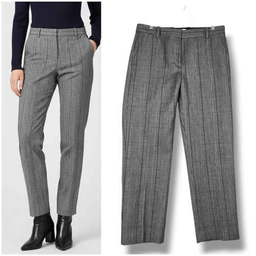 3.1 Phillip Lim Wool Blend Grey Plaid Trouser Straight Leg Womens Pant Size 10 