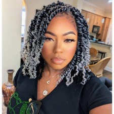 Pre-twisted Passion Twist Hair 10 Inch 8 packs Short Passion Twist Crochet