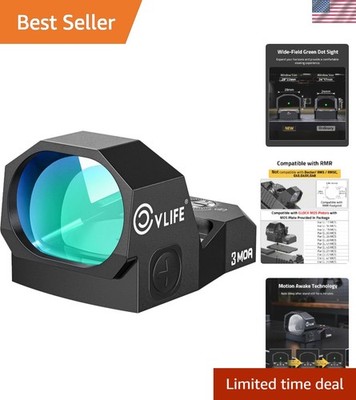 WolfCovert Full-Sized Optic, Motion Awake Red/Green Dot Sight for RMR Cut Foo...