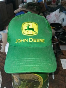 John Deere Mesh Trucker Hat Embroidered Baseball Carry Francis New Yellow Green