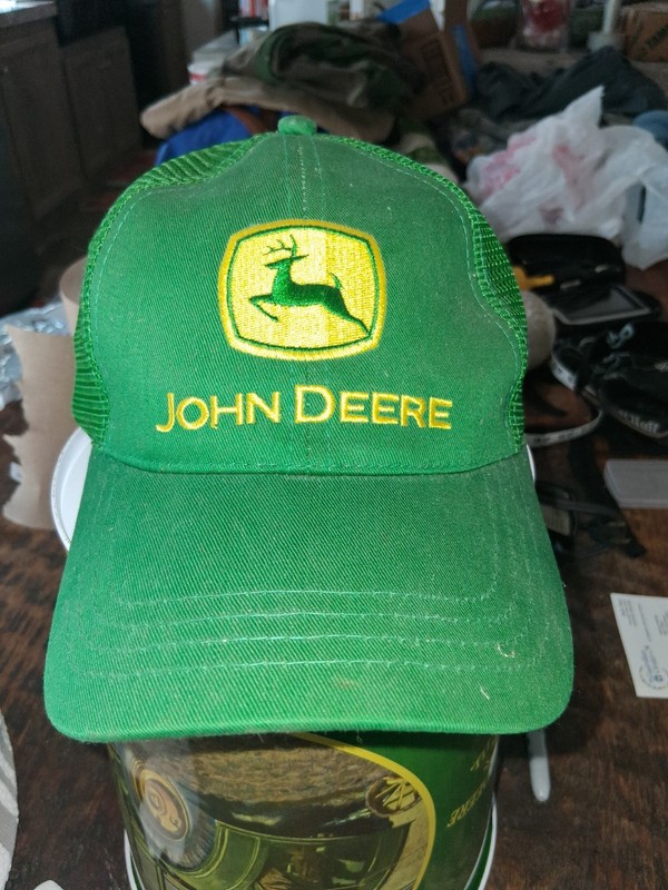 John Deere Mesh Trucker Hat Embroidered Baseball Carry Francis New Yellow Green