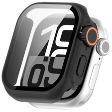 Glass Case for Apple Watch 46mm 44mm 45mm 41mm 40mm 42mm Screen Protector Cover