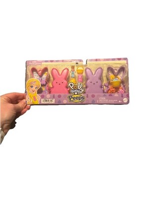 Polly Pocket x Peeps Partnership Compact 6 Micro Dolls & 2 Playsets Accessories