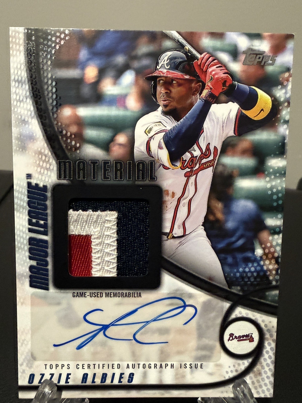 2025 Topps Ozzie Albies Major League Material patch auto /10