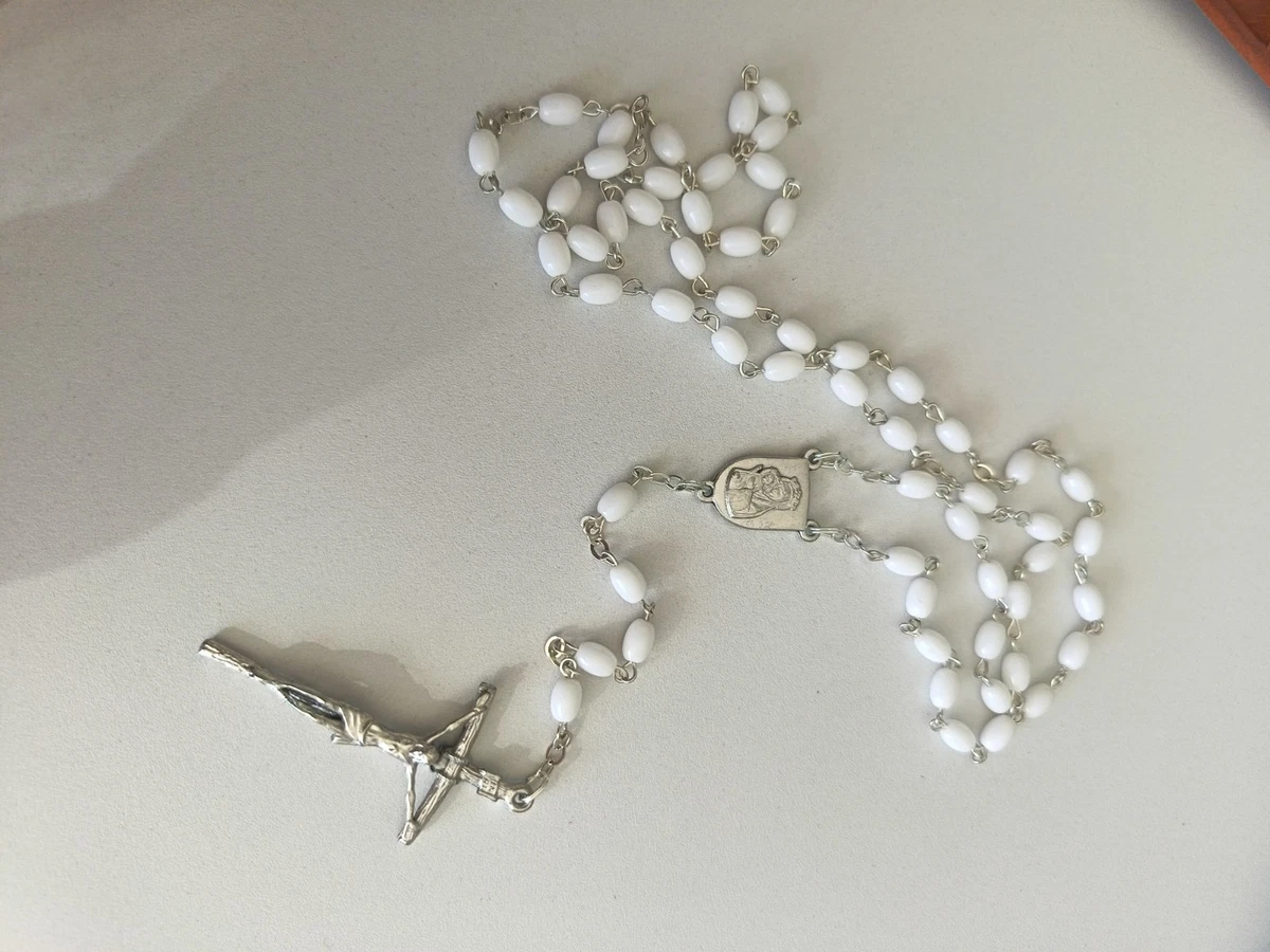 Rosario Papa Francesco bianco e rosso pvc 4 mm | vendita online su