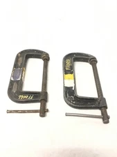 Lot of 2 Wilton 540-6 C-Clamps 6" Heavy Duty Steel WORKING FREE SHIPPING L@@K
