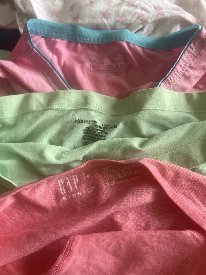 Girls Size Large 10 Lot Of 11 Pairs Underwear Assorted Colors Name Brands - Image 2 of 4