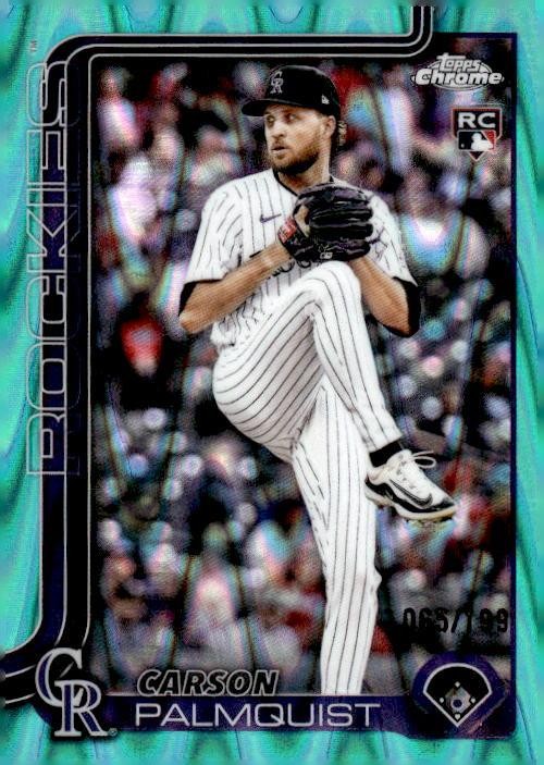 2025 Topps Chrome Update #USC173 Carson Palmquist Aqua Wave Refractors #/199