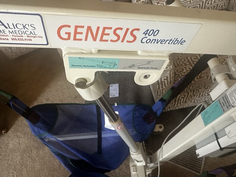 Genesis 400 Convertible Electric Patient Lift with Blue Sling