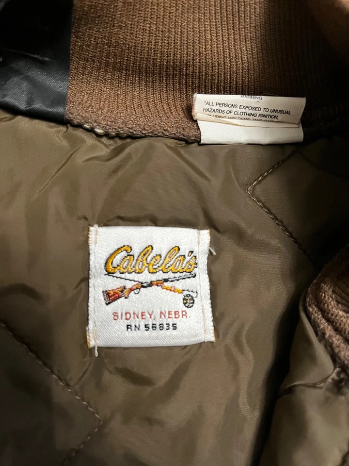 Винтажная коричневая легкая охотничья куртка Cabela's на пуговицах мужская размер XL высокая - Изображение 4 из 4