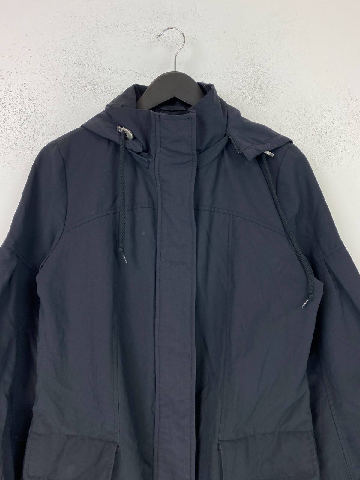 Fat Face Black Solid Jacket Parka Zip Drawstring … - image 10