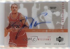 2002-03 UD Glass Auto Focus Jay Williams #JW Auto e1e