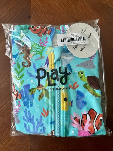 NEW Little Sleepies Disney Nemo's Reef Zip up Hoodie Sweatshirt size 8 - Picture 1 of 5