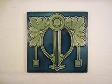 KACHEL FLIESE A FLORAL FLÜGEL 3D DESIGN ALT ANTIK JUGENDSTIL ART NOUVEAU x 15 cm