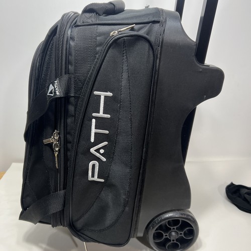 Pyramid Path Premium Deluxe Double Roller Bowling Bag Black/ Black - Picture 9 of 11