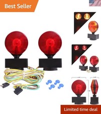 Reliable Two-sided Magnetic Towing Light Kit For Trailers Rvs - 55lbs Strong