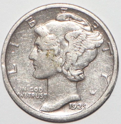 1929 S Mercury Dime XF (O165)
