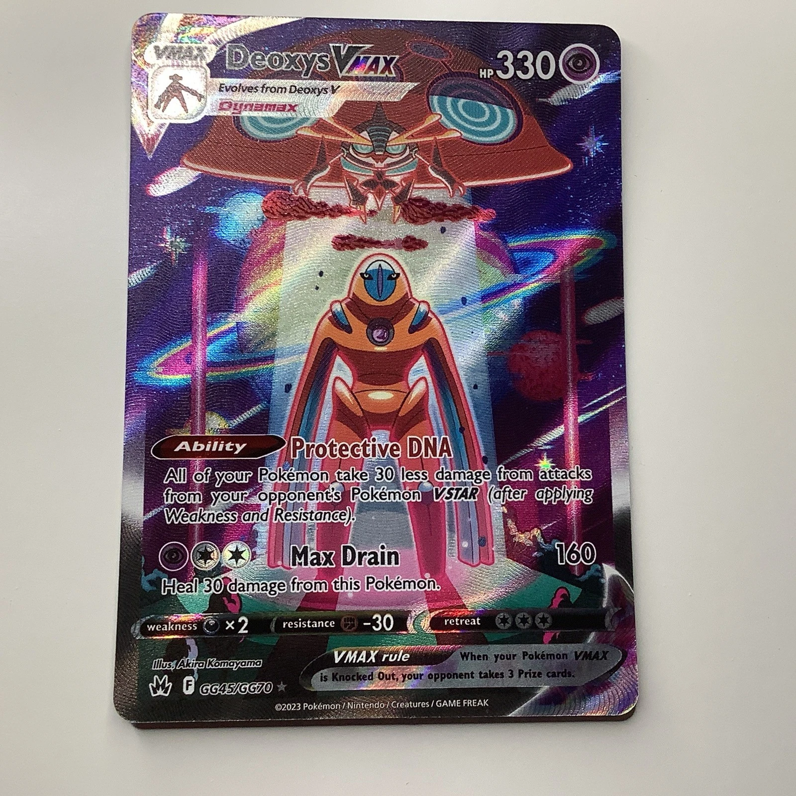 Deoxys VMAX GG45/GG70 Crown Zenith Holo Pokémon Card Pokemon