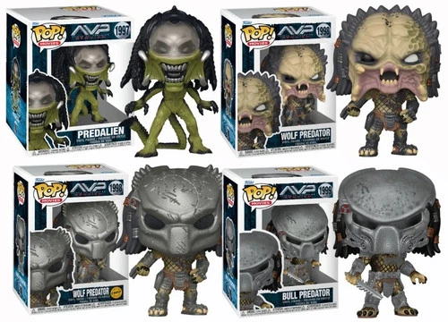 Aliens vs Predator Requiem Funk0 Pop! Movies Set (4) w/CHASE NEW NO IMPORT FEES