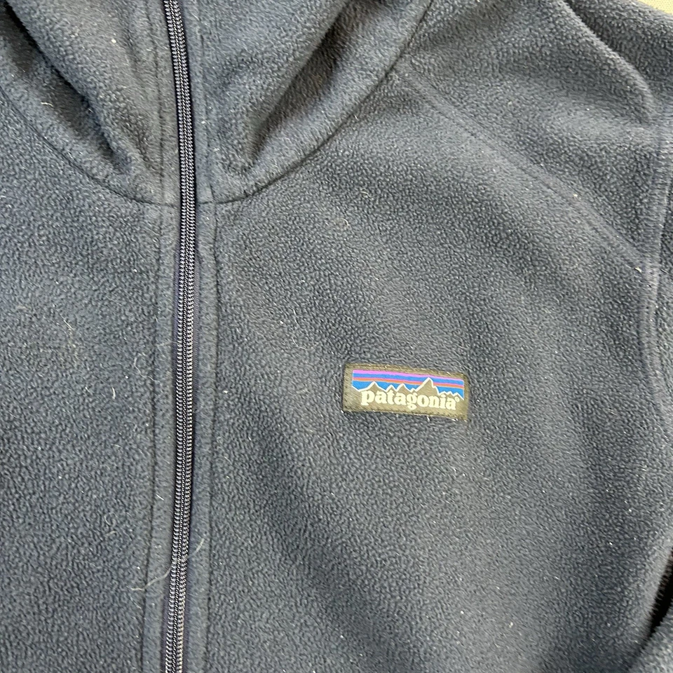 Suéter chaqueta polar Patagonia para mujer mediana cremallera completa azul marino Foto 2 de 4