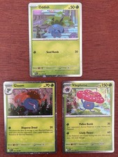 PFL Cosmo Holo Promos Set Of 3 Oddish 001 Gloom 002 Vileplume 003 NM