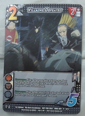 Universus My Hero Academia CCG Villains Defeated Foil MHA-Q01
