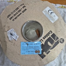 6181Y Electric Cable 25mm, double insulated Brown (25 meter reel)