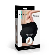 XR Brands Strap U 5.1 inches Realistic Uncut Silicone Packer Medium, New