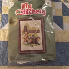 Jiffy Stitchery Tree Stump. Designed By Connie Blyler Yarn Stitch Kit
