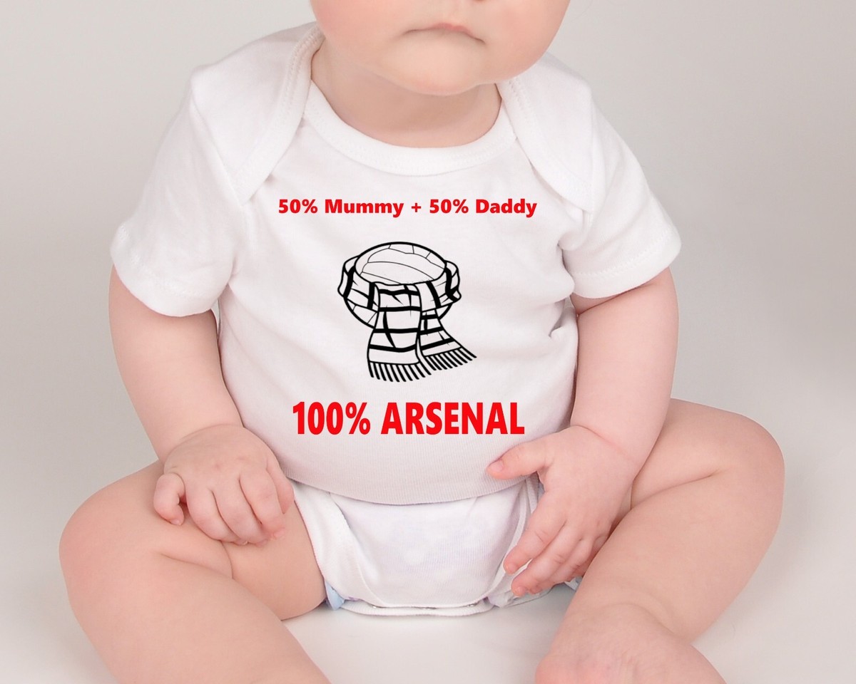 50% Mummy 50% Daddy 100% support Football Team Baby Grow vest teams efl epl  spl