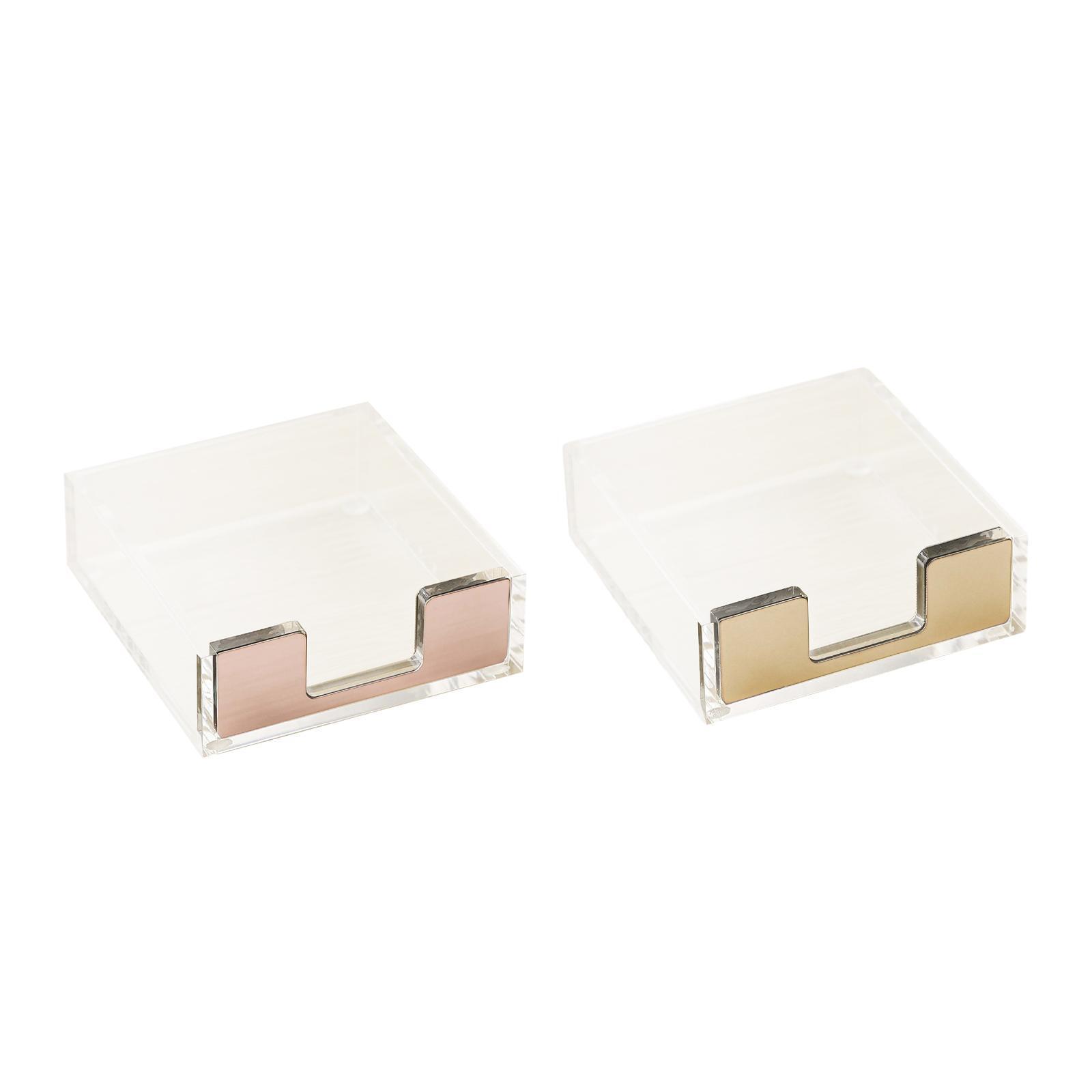 Clear Acrylic Sticky Notes Holder Storage Simple Dispenser Office Supplies-image