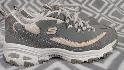 SKECHERS D’LITES 11930 Shoes Womens Sz 8 Memory Foam Air Cooled Gray/White - Picture 2 of 8