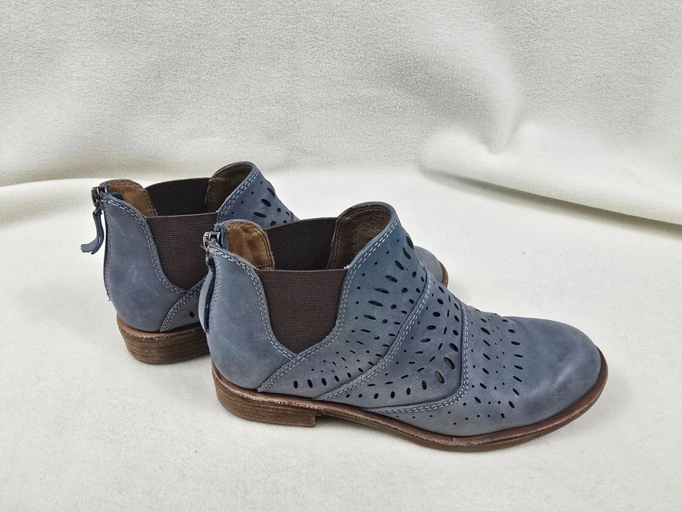 Botines Sofft Brenley Azul Cuero Cambray Talla 6 Foto 4 de 4