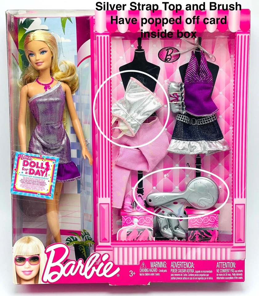 Barbie Fab Life Doll For A Day With Extra Shoes And Clothes New In Box 2009 OOP - Image 2 of 4