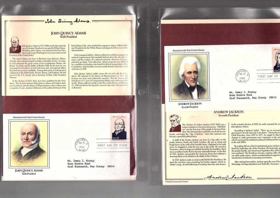 1986 PCS Presidents of the United States First Day Covers Collection 36 (e100 - Image 4 of 4