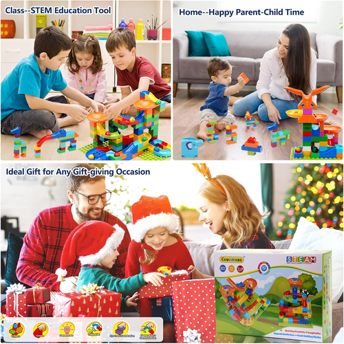 Marble Run Track Building Blocks - STEM Toy 110-pc Bricks Tracks Set for Kids - 第 6/8 張圖片