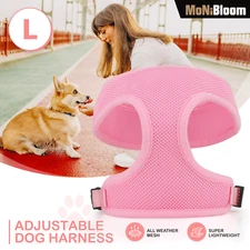 Pet Dog Puppy Harness Adjustable Control Breathable Padded Mesh Chest Strap Pink